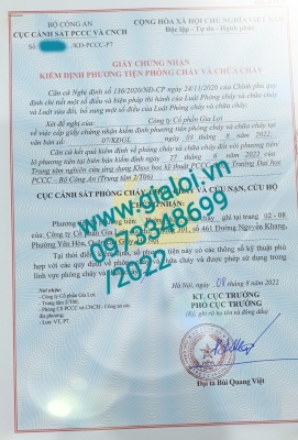 giấy kiểm định cửa kính chống cháy 2022