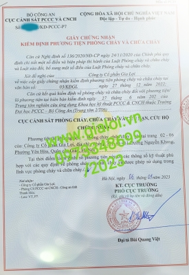 Kiểm định cửa kính chống cháy 2023